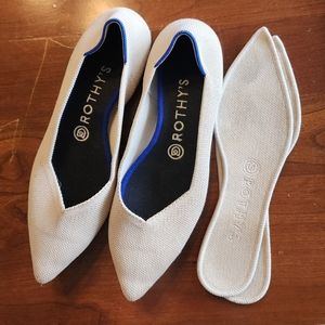 Rothy's the Point, ecru size 8.5 Pointy flats